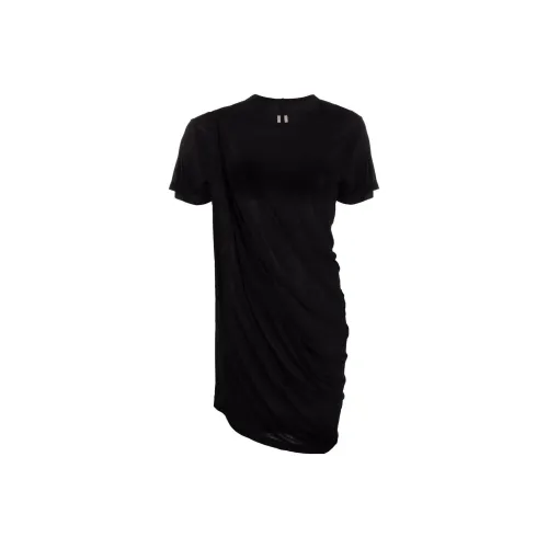 RICK OWENS Black Женские Короткие Платья с Рукавами
