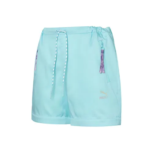 PUMA Аква-зеленые Женские Повседневные Шорты