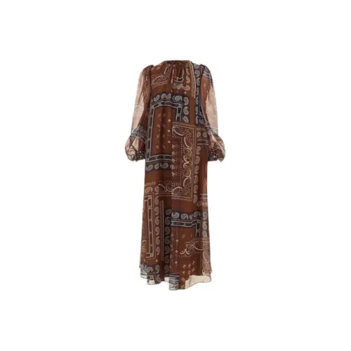 WEEKEND MaxMara Чайный коричневый Женские Длинные Платья с рукавами