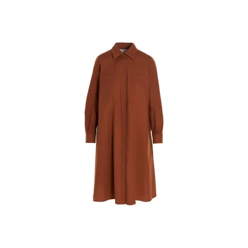 WEEKEND MaxMara Умбра Женские Платья с Длинным Рукавом
