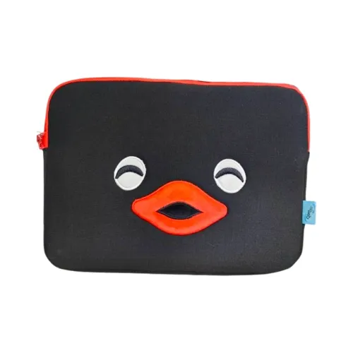 KKV Ткань Сумки для ноутбуков Pingu Pout Ноутбук Сумка · Черный Унисекс