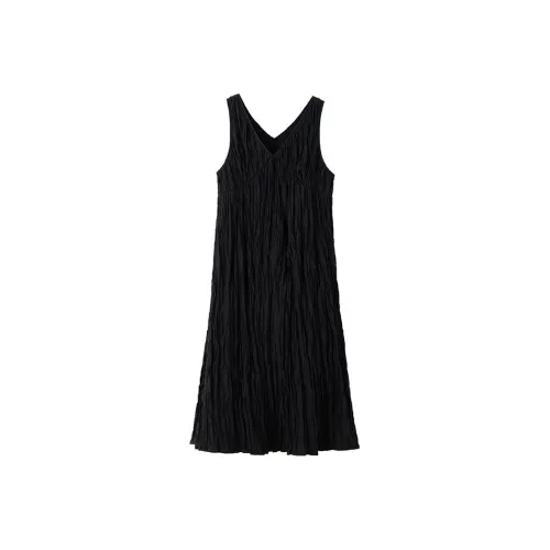 SOON FLOWER Юбка-платье Женское Черное