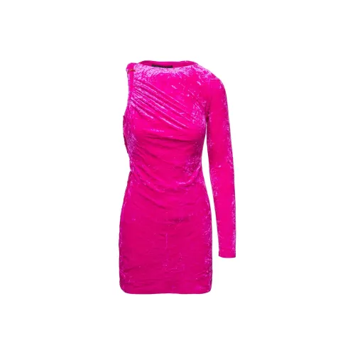 VERSACE Длинное платье с длинными рукавами женское темно-розовое