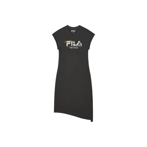 Fila Heritage Starship Серый Женские Короткие Платья с Рукавами