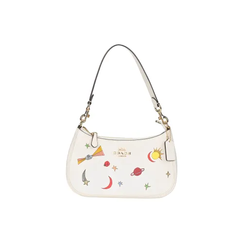 COACH Teri Кожа Сумка через плечо Сумка Средний Женская Меловый Разноцветный