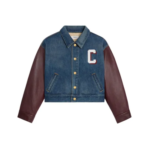 CELINE SS25 Хлопковый пуховик Женский Синий