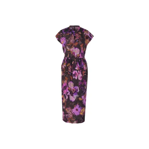 DRIES VAN NOTEN Многоцветные Женские Короткие Платья с Рукавами