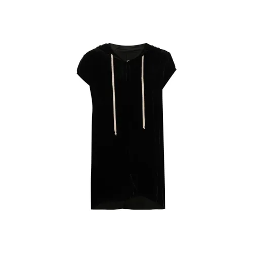 RICK OWENS Black Женские Короткие Платья с Рукавами