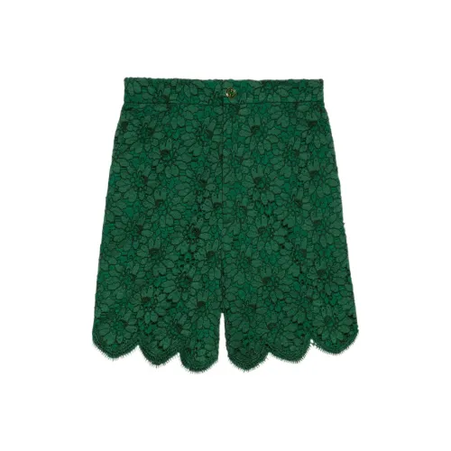 GUCCI Темно-зеленые Женские Повседневные шорты