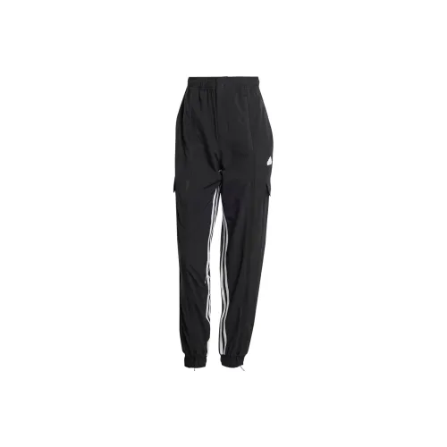 Adidas Dance All Gender Универсальный Вязаные Ткани Cargo Нижние части костюма Ткани вязаные Спортивные брюки Женские Черный