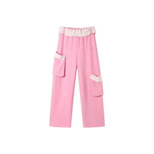 ANDREA MARTIN Повседневные брюки Женские Розовые
