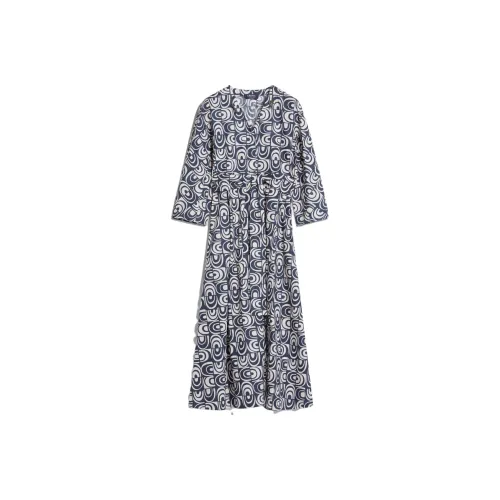 'S MAX MARA Короткий рукав Платье Женское Синее