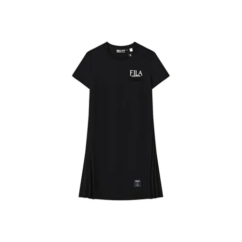 FILA Глубокий черный Женские Платья с коротким рукавом