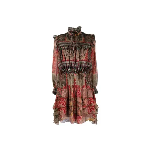 ETRO Многоцветные Женские Длинные Платья с Рукавами