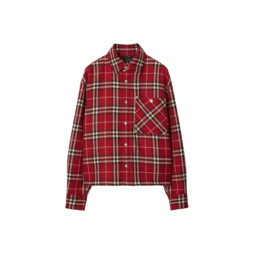 Burberry SS25 Хлопковый пуховик Женский Красный