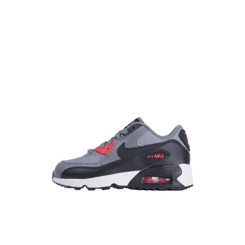 Nike Air Max 90 Устойчивые к истиранию Низкие Кеды Детские Лайфстайл Обувь Серый Черный Для детей 3-7 лет
