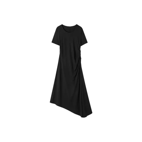 H'S Black Женские Короткие Платья с Рукавами