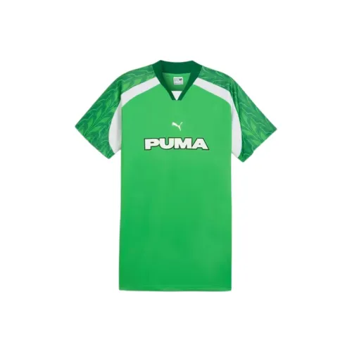 PUMA FOOTBALL JERSEY Короткий рукав Платье Женское Зеленое