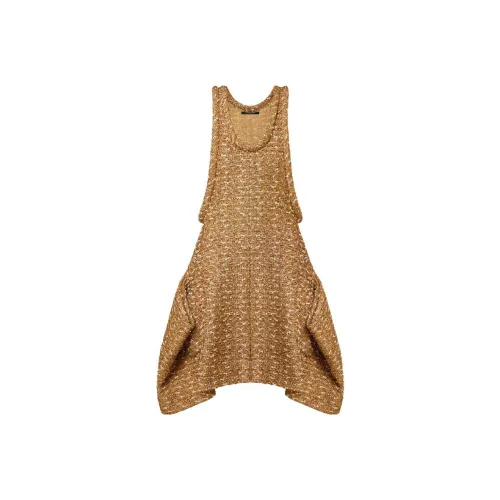 LOUIS VUITTON Новые ежеквартальные продукты LV Коричневые женские платья без рукавов