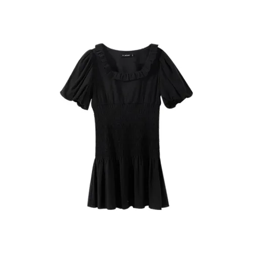 YUMOMO STAR Женские Платья с Коротким Рукавом