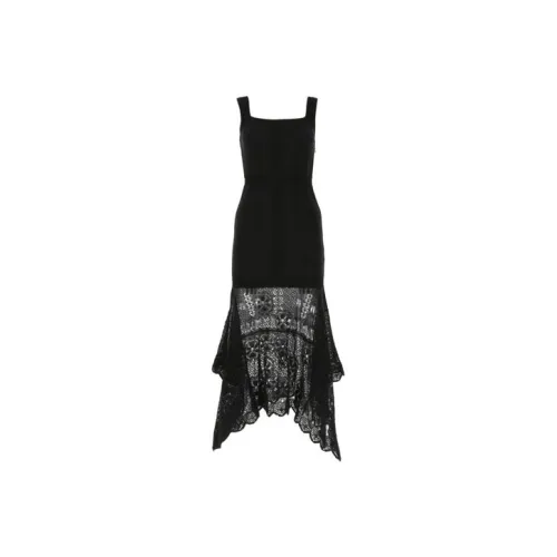 Alexander McQueen Черное Женское Платье без Рукавов