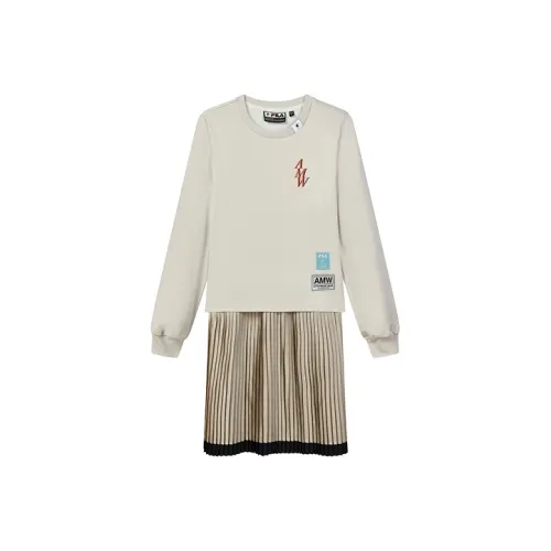 FILA HYACINTH Bean Серый Женские Длинные Рукава Платья