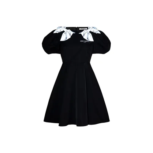 13 DEMARZO Короткий рукав Платье Женское Черное
