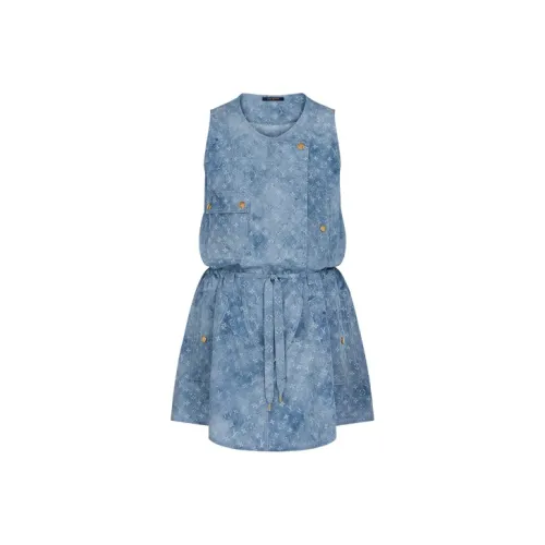 LOUIS VUITTON SS21 Без рукавов Платье Женское Синее