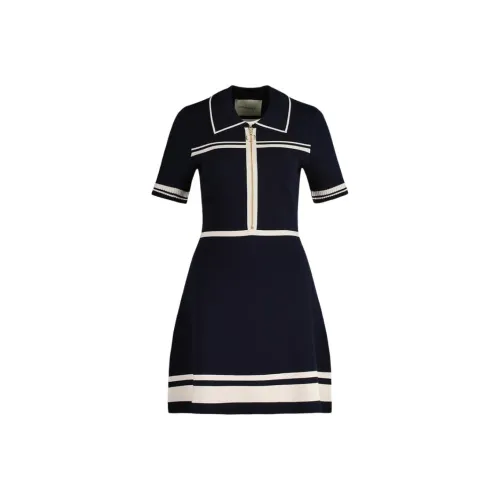 GANT Короткий рукав Платье Женское Ночной синий