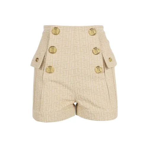BALMAIN Бежевые Женские Повседневные Шорты