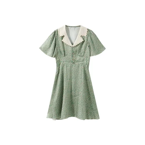 YUMOMO STAR Женские Платья с Коротким Рукавом