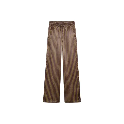 ZARA Повседневные брюки женские хаки