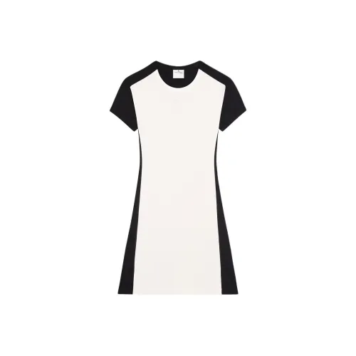 COURREGES Наследие Белый черный/Traditional Черно-белая панда Женские Короткие Платья с рукавами