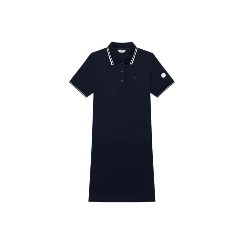 HAZZYS Короткое платье с короткими рукавами женское темно-синее