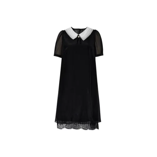 DESIGNICE Женские Платья с Коротким Рукавом