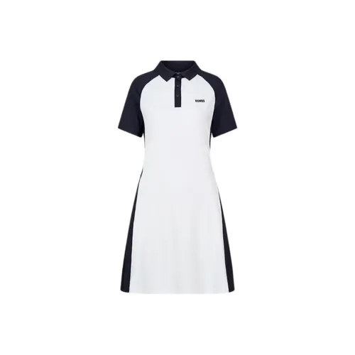 KSWISS Короткий рукав Платье Женское Снежно-белый цвет