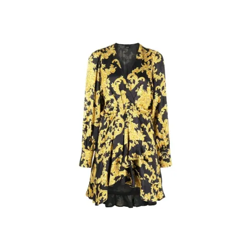 PINKO Черное Женское Длинное Платье с Рукавами