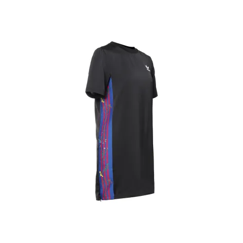 Adidas Originals Короткий рукав Платье Женское Черное