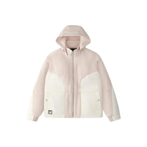 FILA FUSION Рабочая одежда Хлопковый пуховик Женский Светло-розовый Хаки