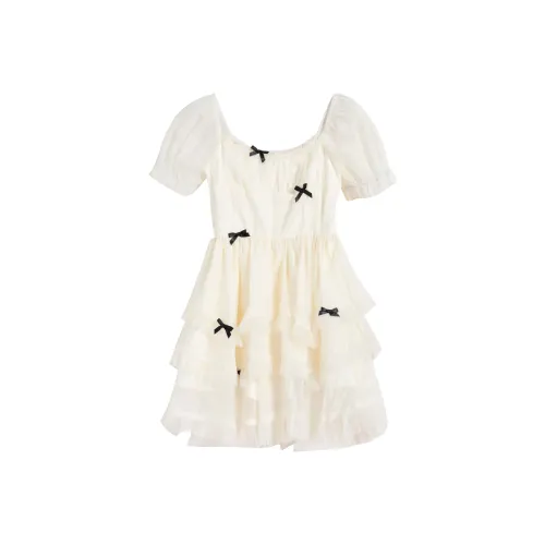 9 Кошка Лакомства Палочки Короткий рукав Платье Женское