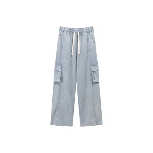 NO ONE ELSE Повседневные брюки Unisex Light Синий