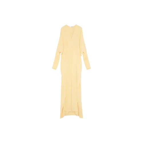 Lanvin Желтые Женские Длинные Платья с Рукавами