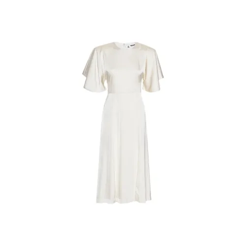 Rotate Короткий рукав Платье Женское Белое