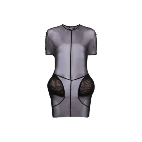 Jean Paul Gaultier Короткий рукав Платье Женское Черное