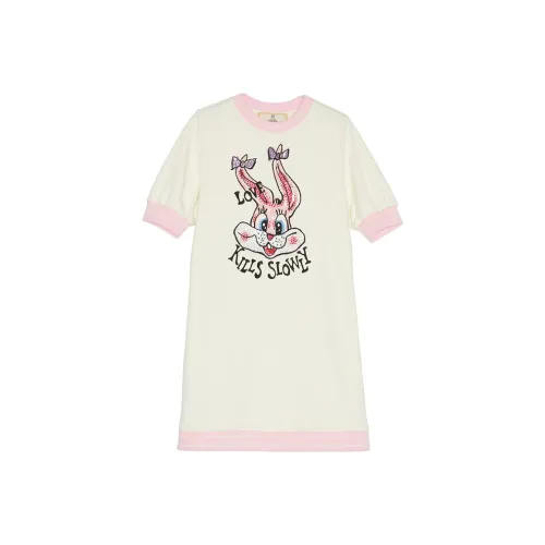 Ed Hardy Слоновая кость E1OBW221 Женские Платья с Коротким Рукавом