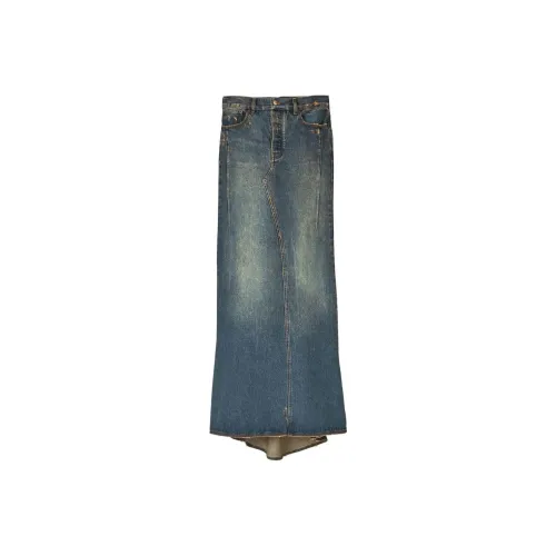 MARC JACOBS SS24 Denim Long Skirt Women's Indigo