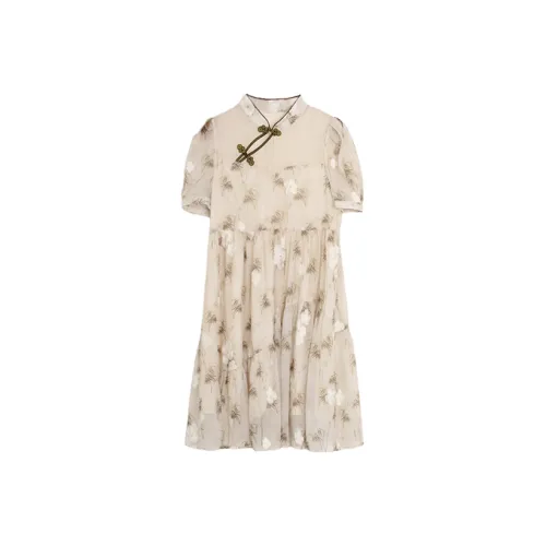 SETIROM Короткий рукав Платье Женское Многоцветное