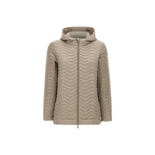 SAVE THE DUCK Хлопковый пуховик женский бежевый