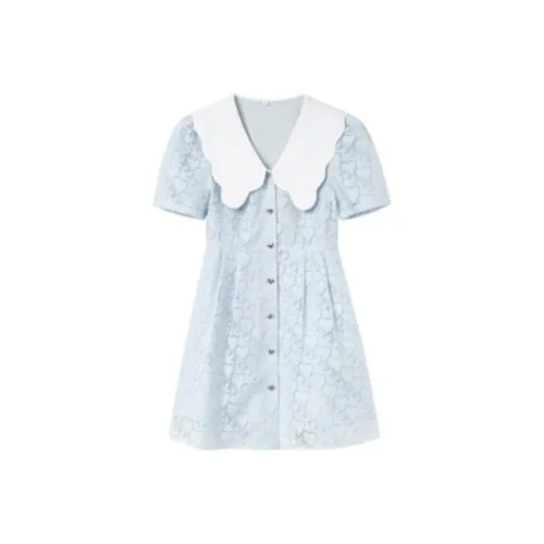 ITIB X namas miyo Co Бренд Женские Короткие Платья с Рукавами