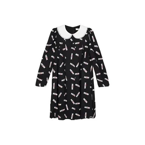 COACH X White Rabbit FW22 Длинное платье с длинными рукавами женское черное